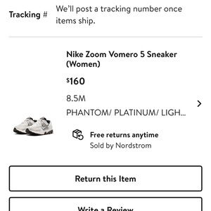 Nike Zoom Vomero 5 Women's Sneakers - White and Black